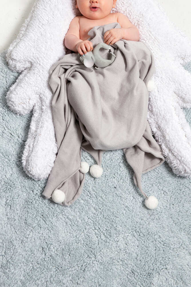 BABY BLANKET BUBBLY LIGHT GREY - Image 2