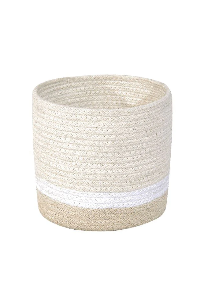 BASKET MINI TRICOLOR IVORY
