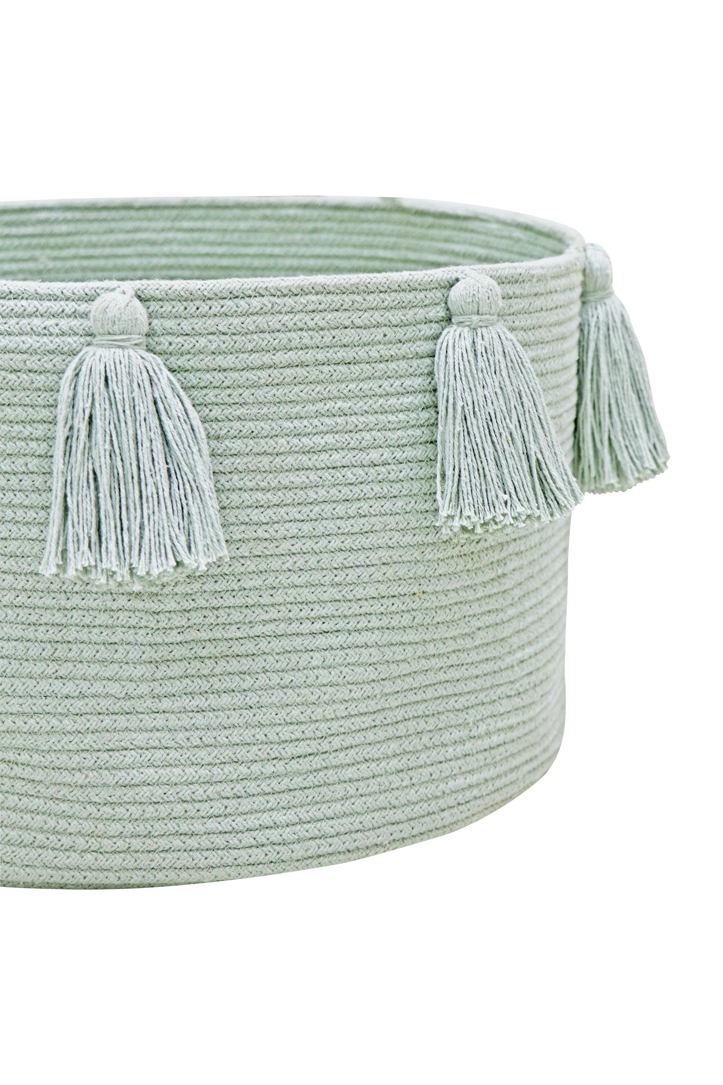 BASKET NEW TASSELS BLUE SAGE - Image 4