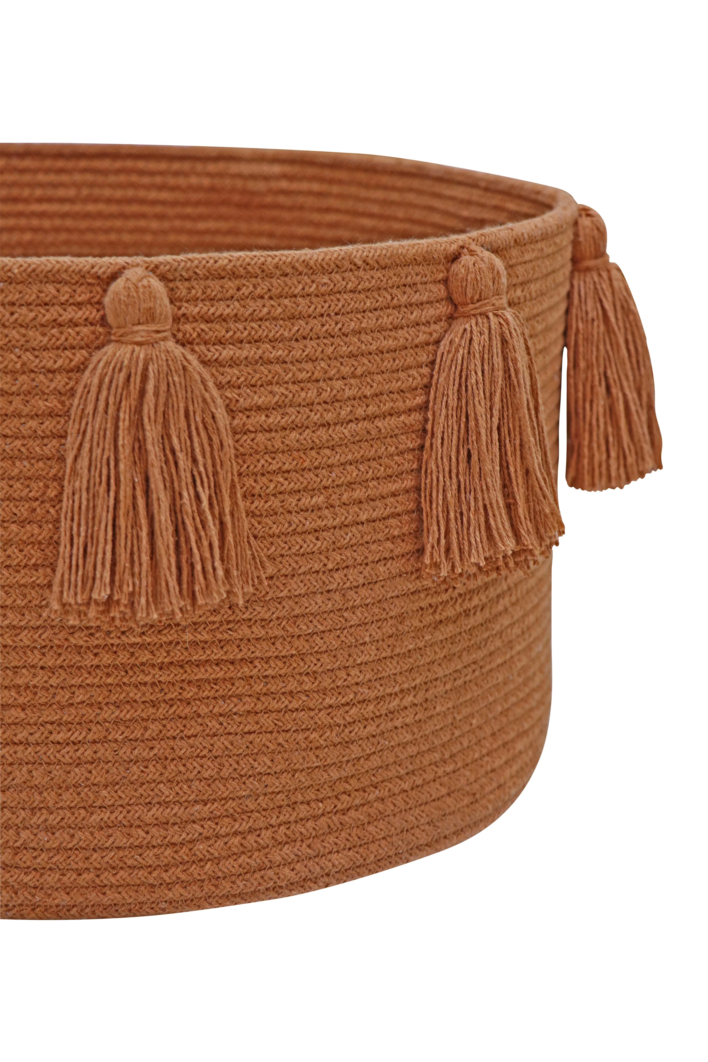 BASKET NEW TASSELS CHESTNUT - Image 4