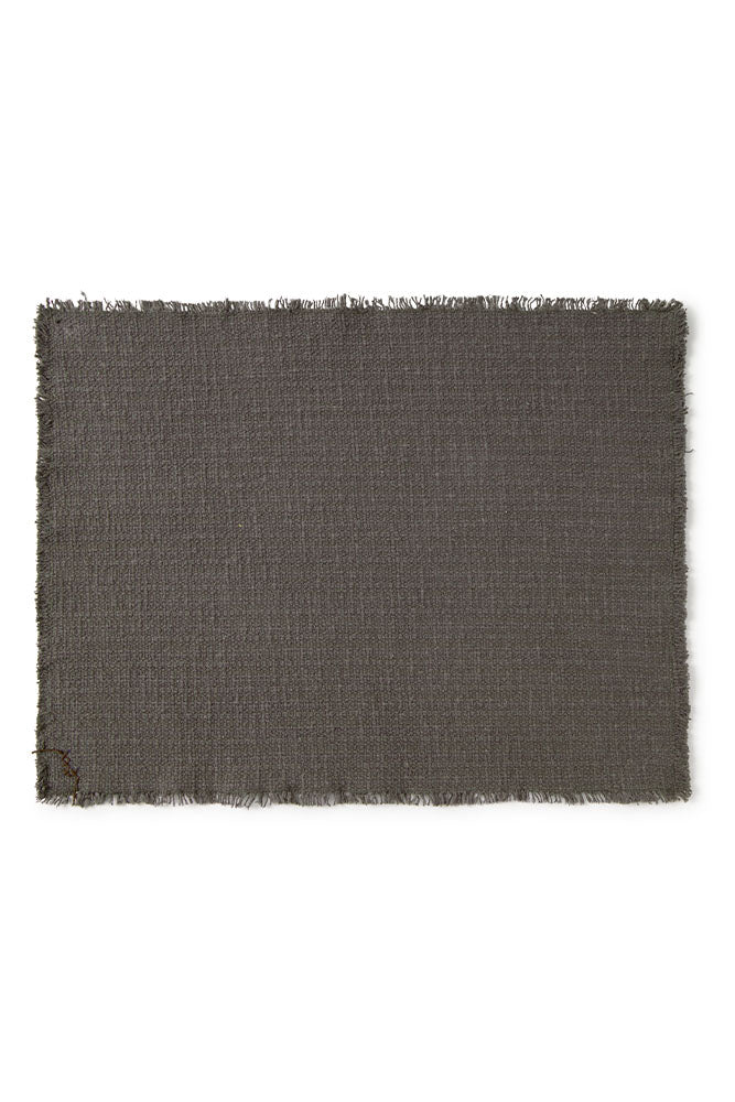 Handloom Placemats Dark grey (Set of 2)