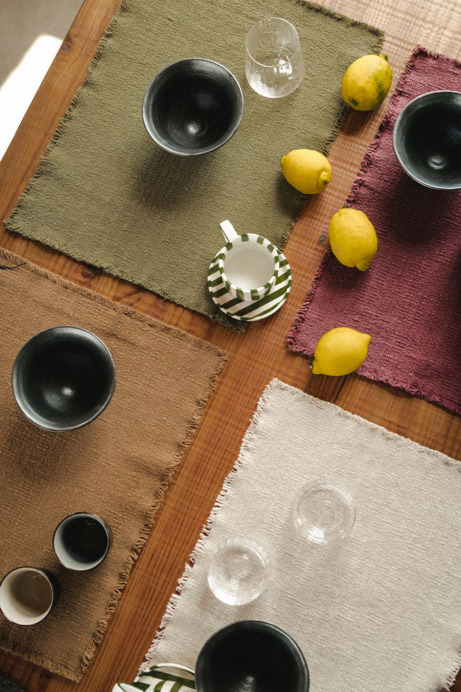 Handloom Placemats Kaki (Set of 2) - Image 2