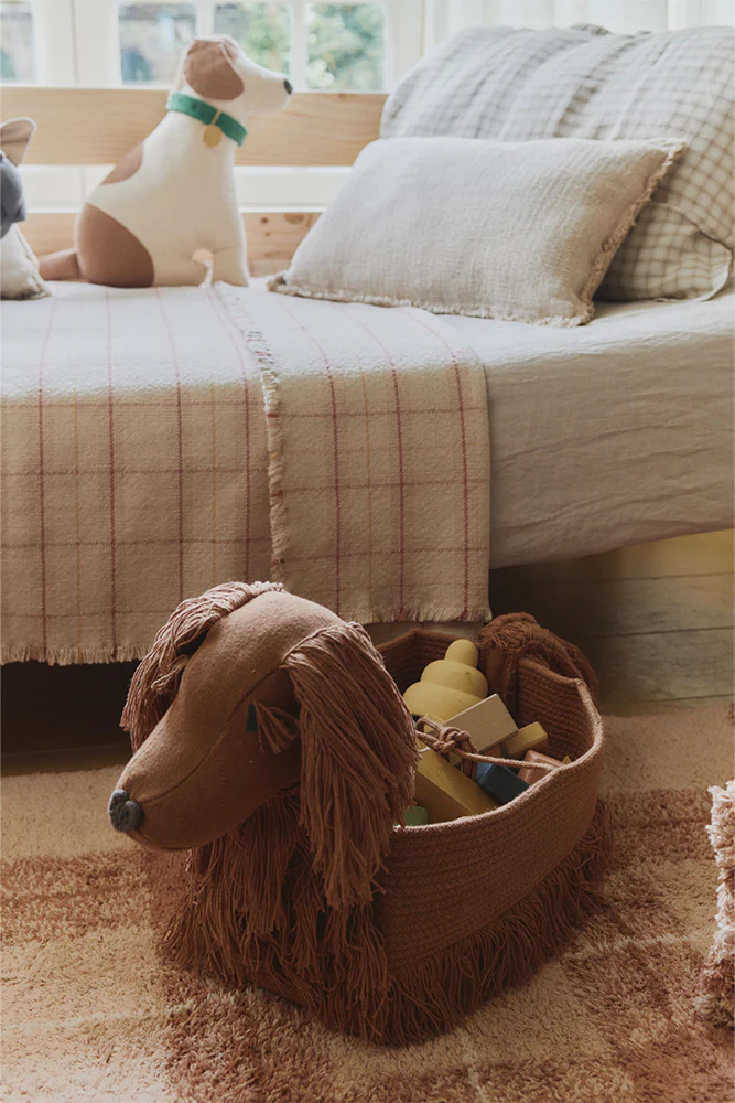 HANDLOOM KID BED THROW TARTAN ROSE - Image 3