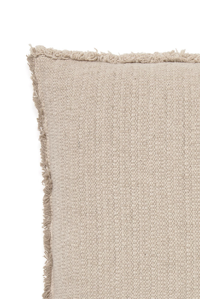 Handloom Square Cushion Beige - Image 3