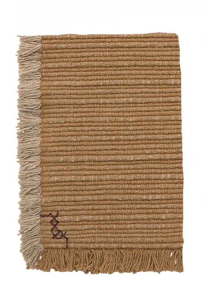 Swatch Handloom Rug Ochre and Beige