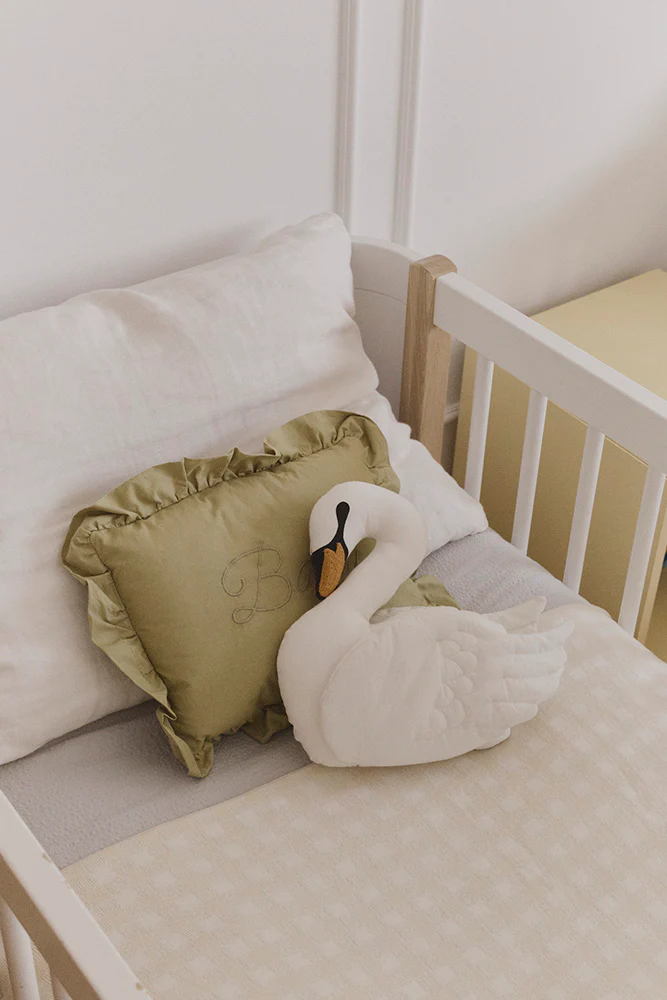 KNITTED BLANKET VICHY IVORY - Image 2