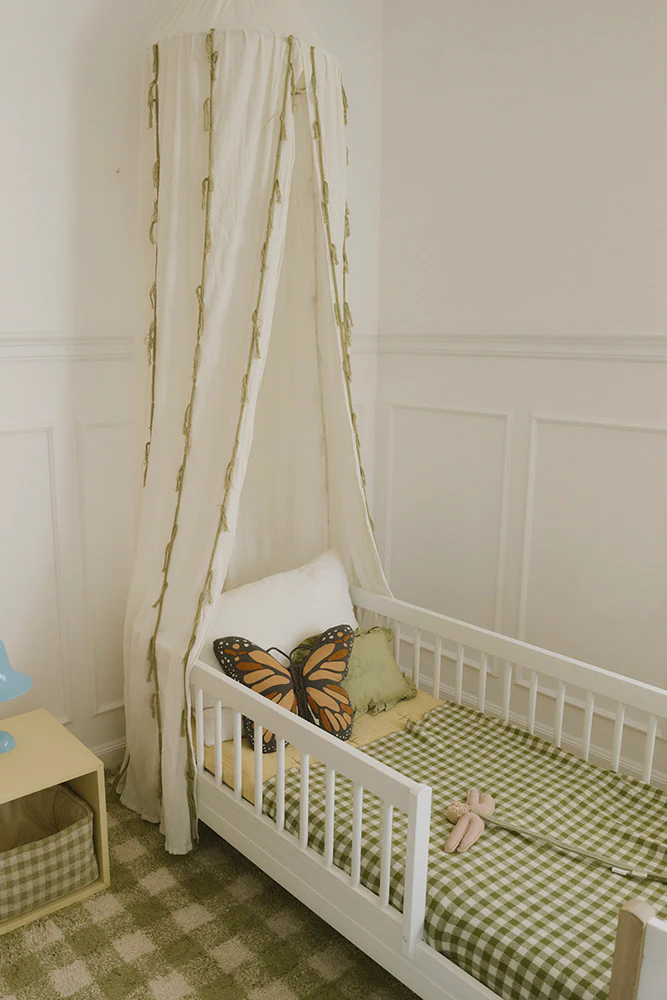 KNITTED BLANKET VICHY MATCHA - Image 2