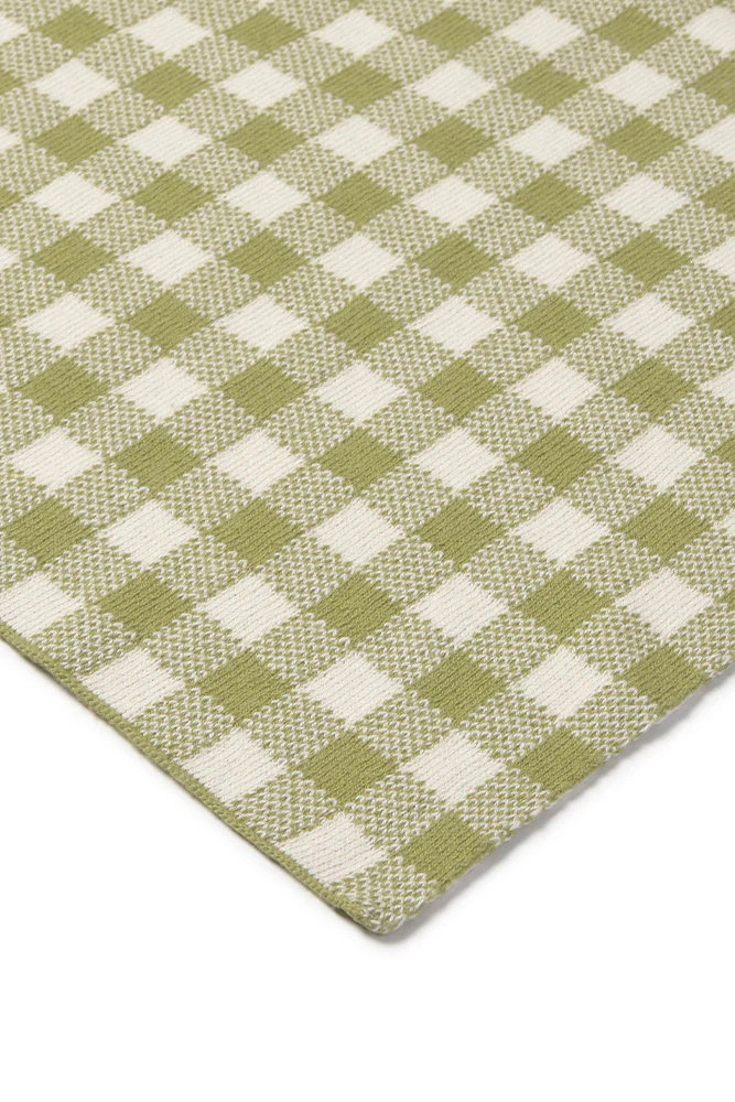 KNITTED BLANKET VICHY MATCHA - Image 5