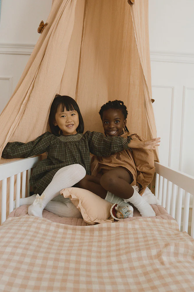 KNITTED BLANKET VICHY ROSE - Image 5