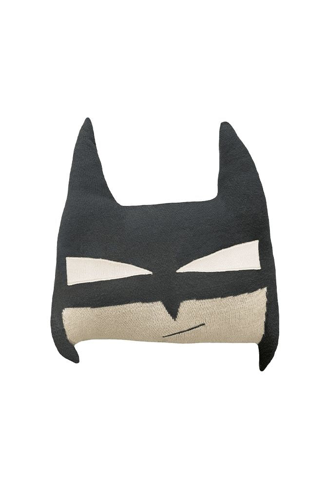 Knitted cushion Batboy
