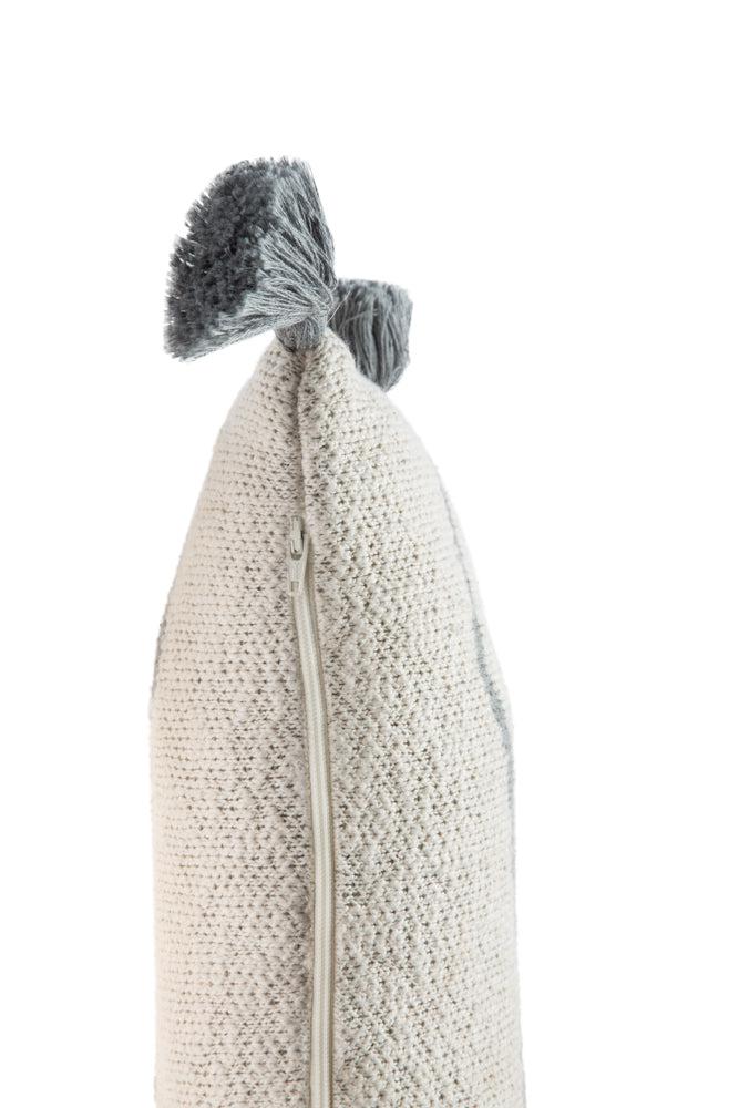 KNITTED CUSHION LITTLE OASIS NATURAL - GREY - Image 6