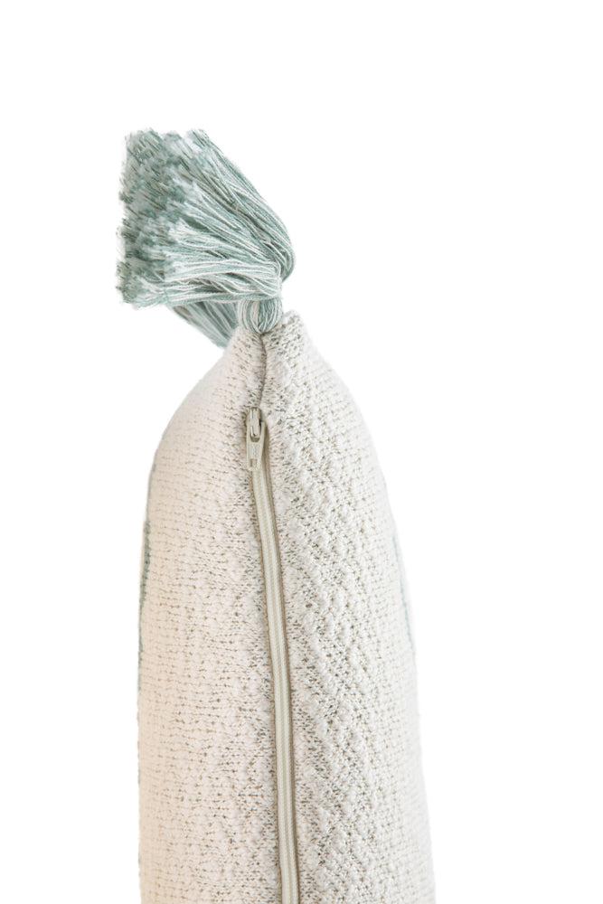 KNITTED CUSHION LITTLE OASIS NATURAL - INDUS BLUE - Image 5