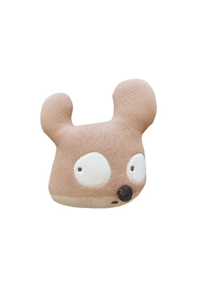 Knitted cushion Miss Mighty Mouse