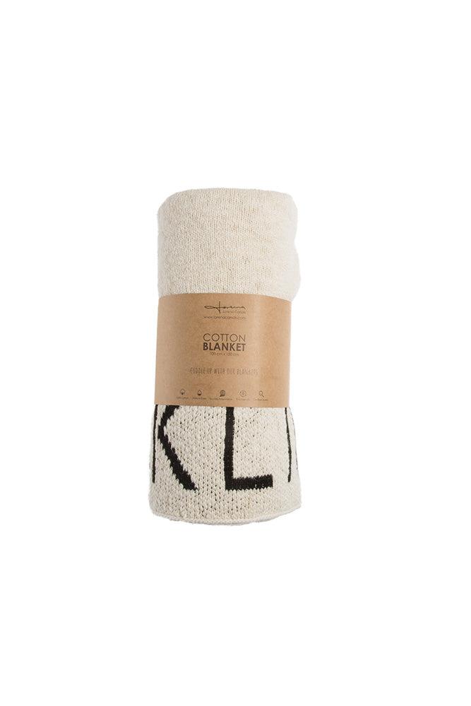 KNITTED BLANKET ABC NATURAL/BLACK - Image 7