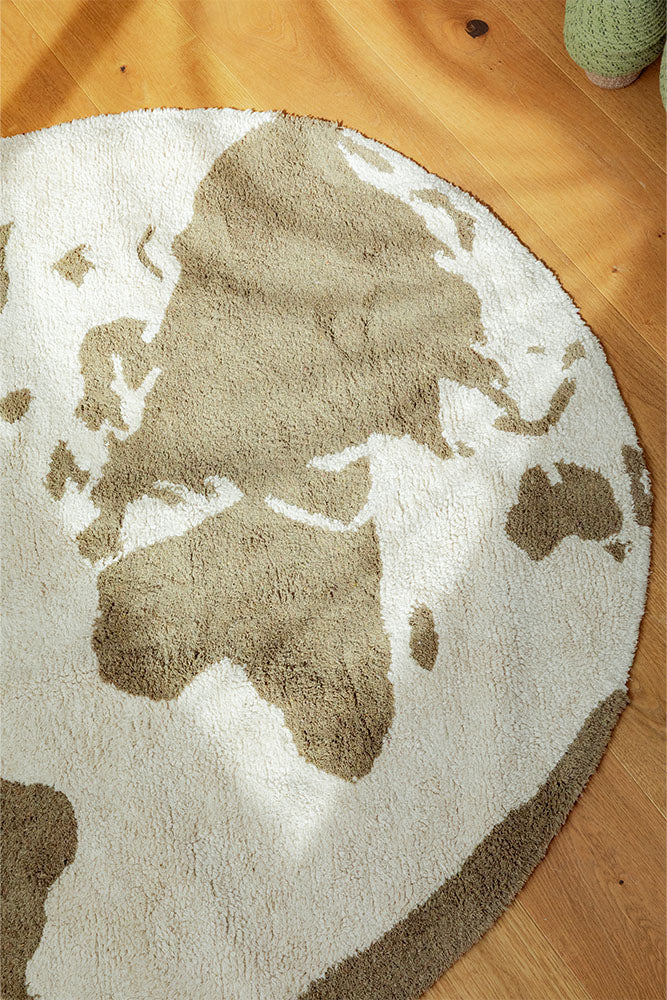 RUGCYCLED WASHABLE RUG WORLD MAP - Image 4