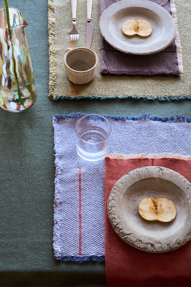 SET OF 2 PLACEMATS VERTICAL ANIL BLUE - Image 2