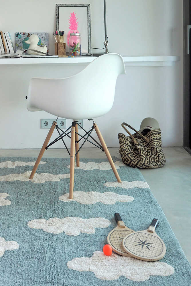 WASHABLE RUG CLOUDS VINTAGE BLUE - Image 2