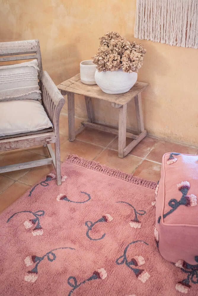 WASHABLE RUG ENGLISH GARDEN ASH ROSE - Image 4