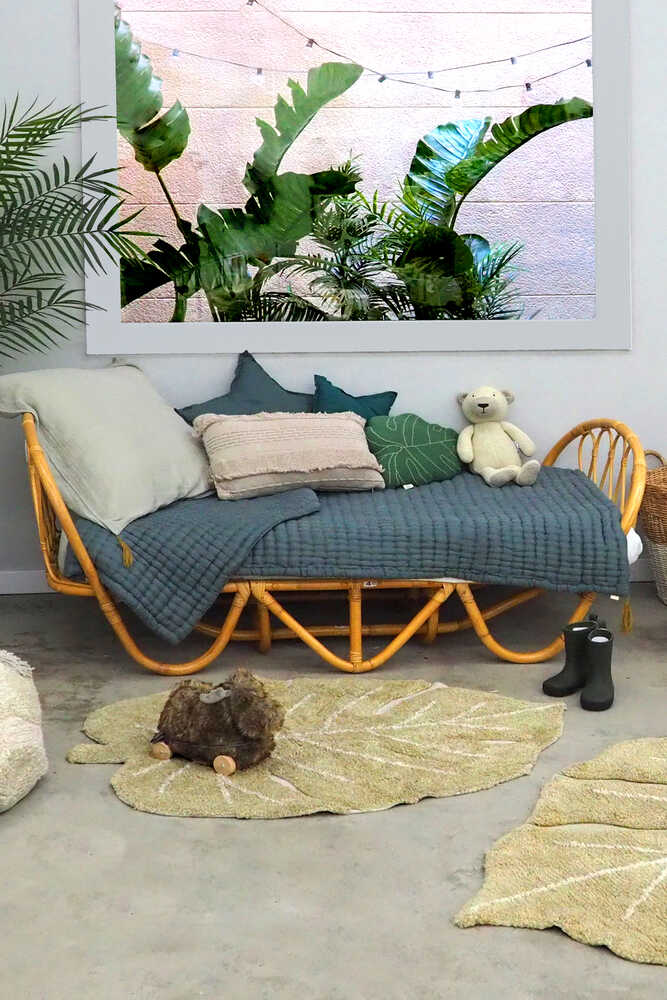 WASHABLE RUG MINI MONSTERA OLIVE - Image 2