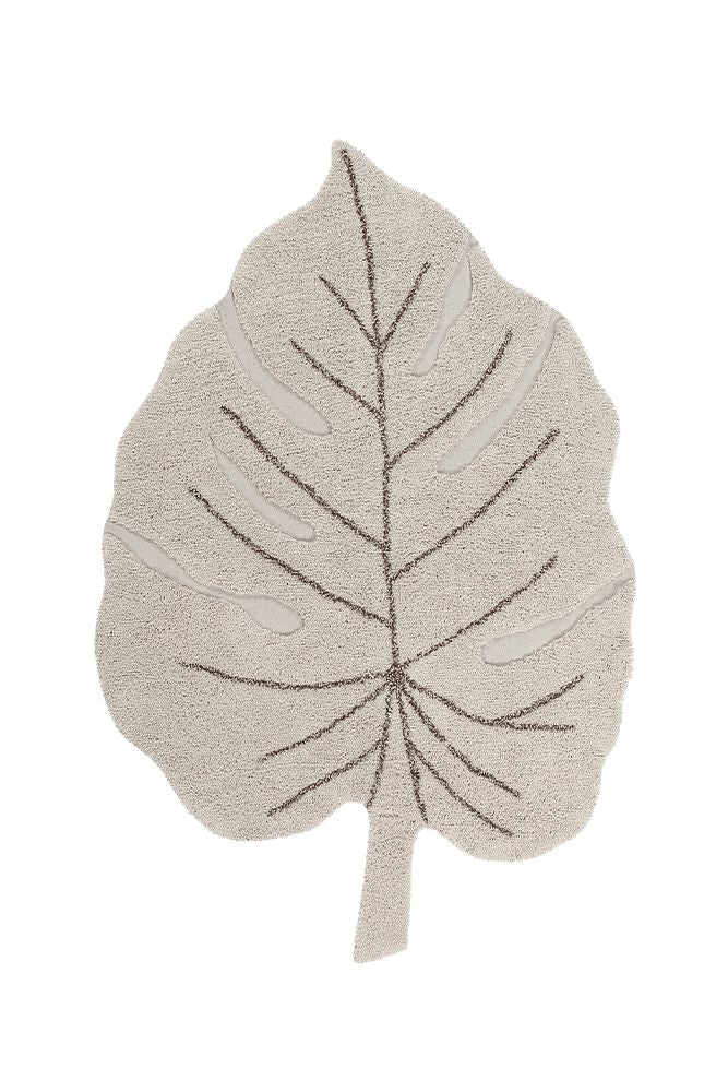 WASHABLE RUG MONSTERA NATURAL