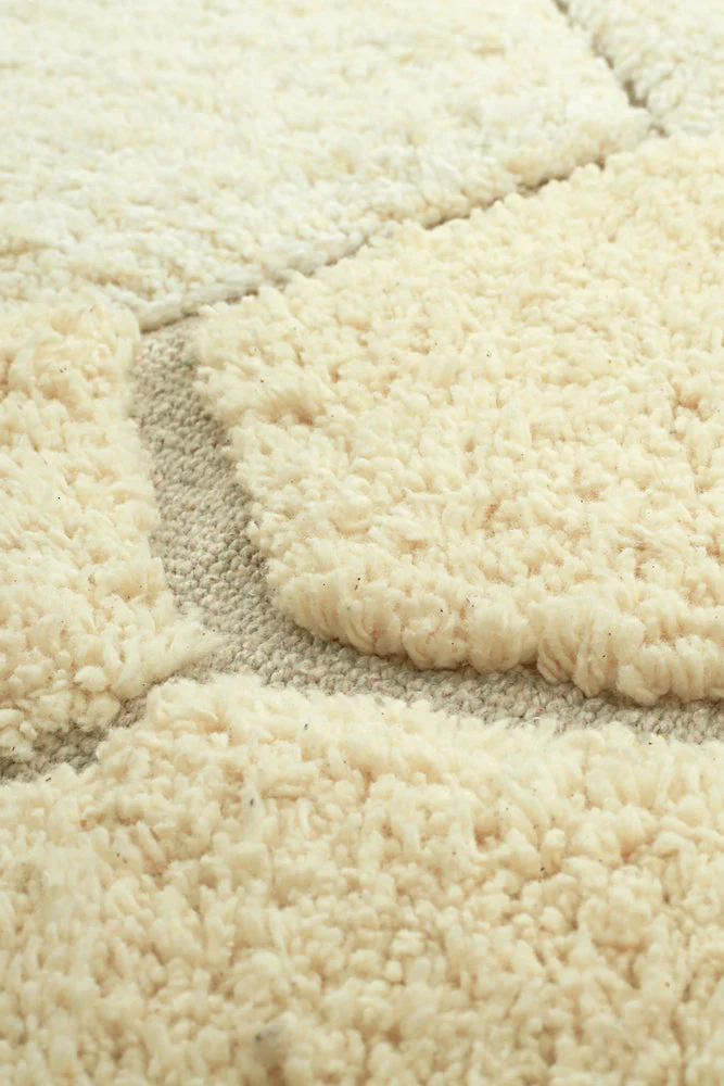 WASHABLE RUG ROUND HONEYCOMB GOLDEN - Image 4