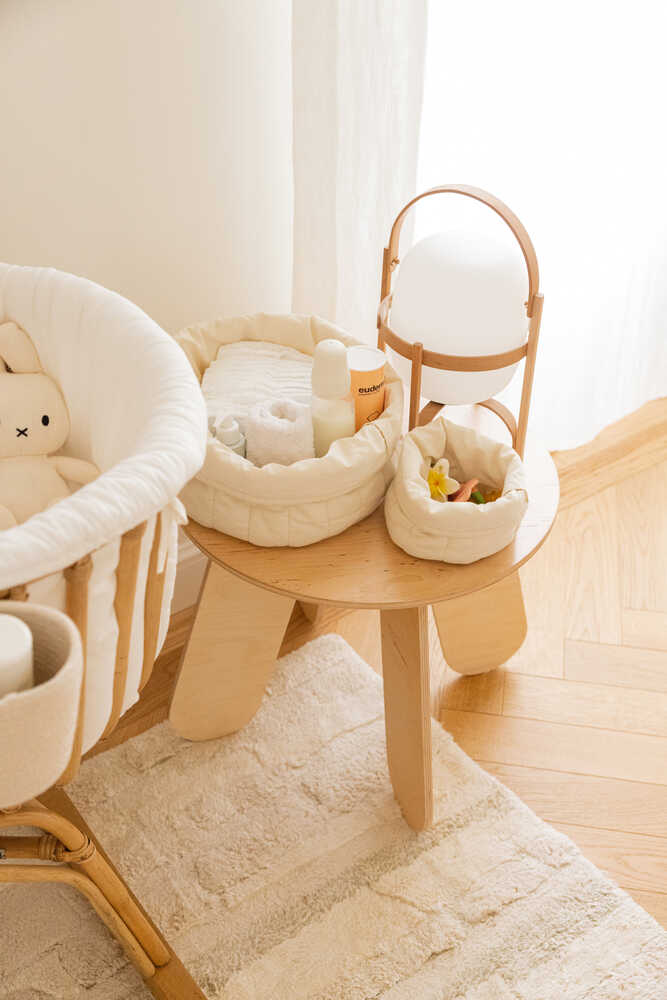 SET OF TWO QUILTED BASKETS NATURAL - Image 3